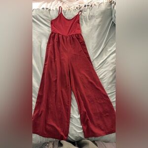 Chic Scarlet Wide Leg Jumpsuit